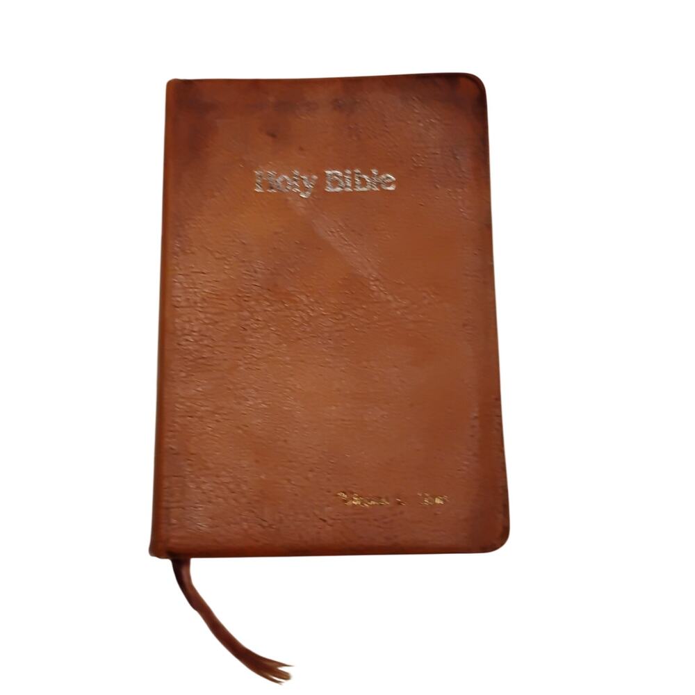Vtg Holy Bible New King James Vers Genuine Leather Thomas Nelsen Publishers READ